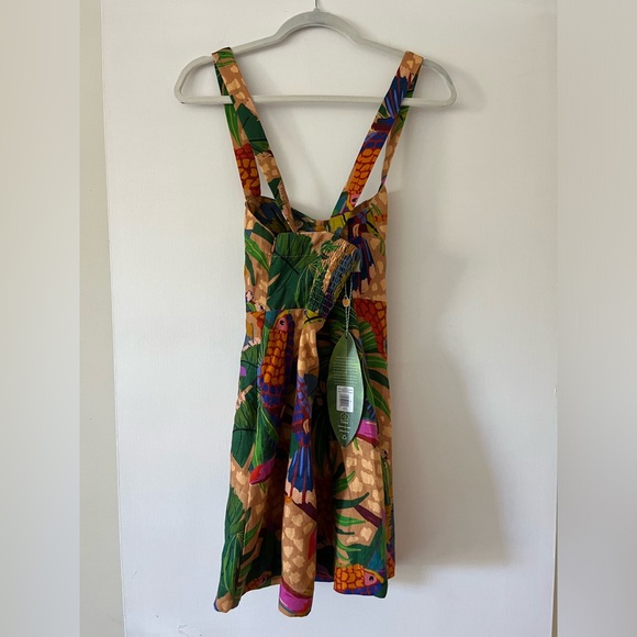 NWT Farm Rio “sand painted toucans” mini dress Size Small - Picture 2 of 6